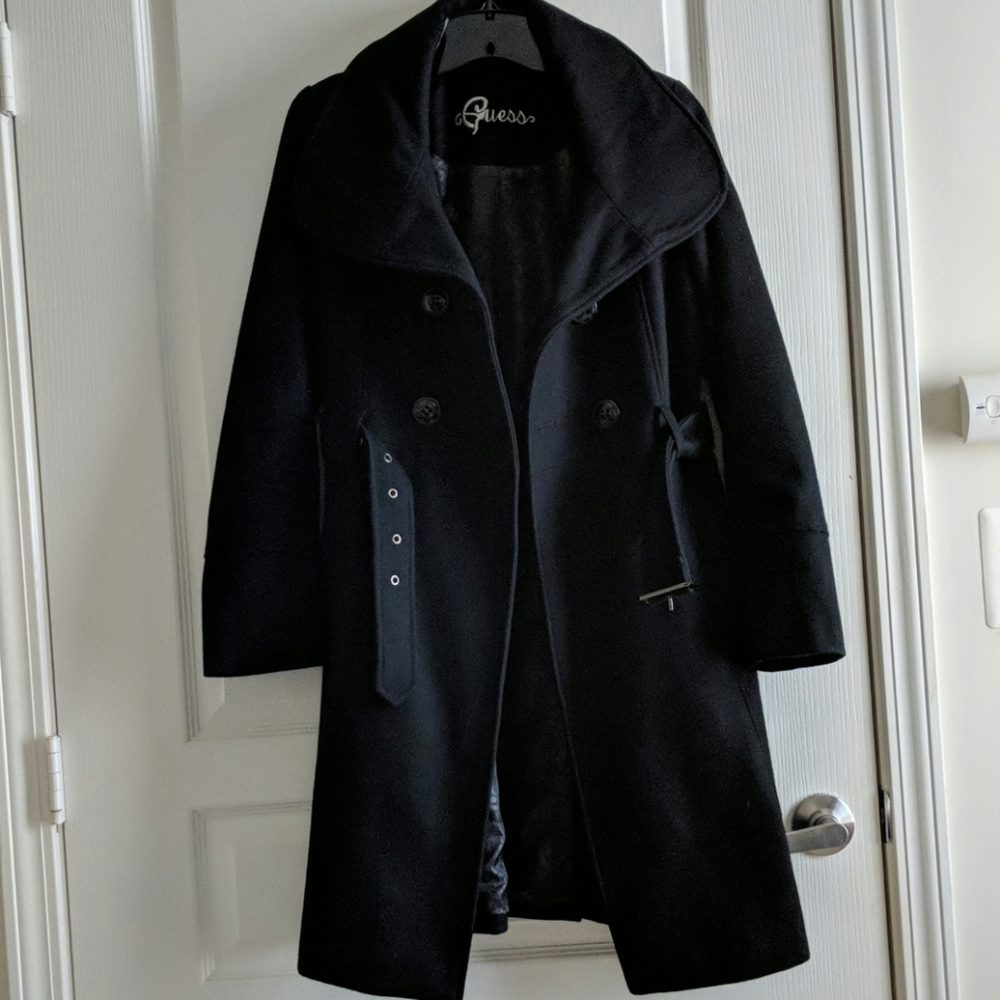 Black Guess Trench coat
